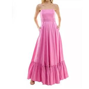 NWT Taylor Taffeta gown pleated long maxi size 16